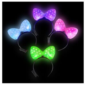 Halloween-Party Colorful LED Bow Headbands
